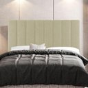 Ver mais imagens de Kit Cabeceira E Baú Cama Box Casal 140Cm Sintético Bege
