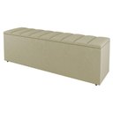 Ver imagem 4 de Kit Cabeceira E Baú Cama Box Casal 140Cm Sintético Bege