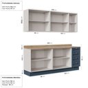 Ver imagem 4 de Cozinha Modulada 4 Peças com 2 Aéreos e 2 Balcões Arizona CabeCasa MadeiraOriginals