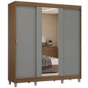 Ver imagem 3 de Guarda-Roupa Casal com Pés 3 Portas de Correr com Espelho Reno Madesa