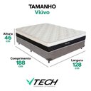 Ver imagem 6 de Cama Box com Colchão Viúvo Dallas Molas Ensacadas Tecido Sintético Cinza Vtech 128cm