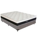 Ver imagem 1 de Cama Box com Colchão Viúvo Dallas Molas Ensacadas Tecido Sintético Cinza Vtech 128cm