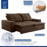 Sofá 4 Lugares Retrátil e Reclinável Super Pilow 250cm Paris Veludo  - 9
