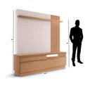 Ver imagem 6 de Rack com Painel Trancoso para Tv de até 70 - Freijó/Off Whi