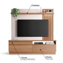 Ver imagem 3 de Rack com Painel Trancoso para Tv de até 70 - Freijó/Off Whi