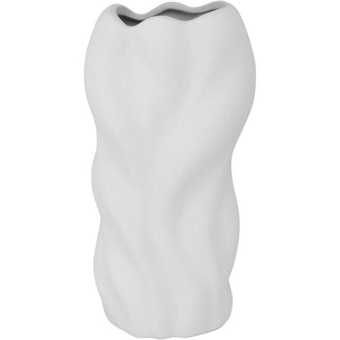 Vaso Decorativo Cachepô 30x15x10cm Cerâmica Branco
