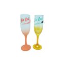 Ver imagem 2 de Kit Taça de Vidro Champagne convite Padrinho Madrinha Reidopendrive Hak12