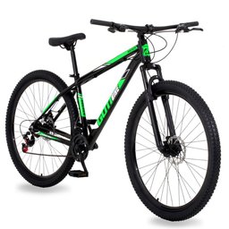 Bicicleta Aro 29 Alumínio Gott Rocker Freios a Disco Suspensão 21v - Preto/verde - 19 - 1