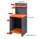 Ver imagem 5 de Mesinha Cabeceira Prateleira Suspensa Nicho Decorativo Mesa Lateral Cama Organizadora Quarto - Rpm