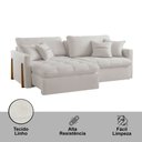 Ver imagem 5 de Sofá Cama Retrátil e Reclinável Lisboa 200cm Braço 10cm Meu Sofá Online