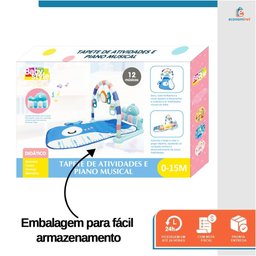 Tapete de Atividades Bebê Piano Musical Mobile Baby Style com Teclado Removível Luzes e Sons Estímul - 7