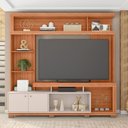 Ver imagem 1 de Estante Tv 70 Pol 210cm Sala de Estar Mirel Freijó/off White C01 - D'rossi