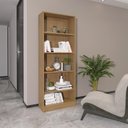 Ver imagem 1 de Estante Escritório Multiuso 60 Cm Multimóveis Cr25039 Amêndoa