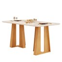 Ver imagem 5 de Mesa Karen 170 Cedro Off White com Kit 6 Cadeiras Sara Cedro Veludo Creme-DJ Móveis