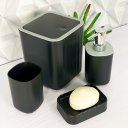 Ver imagem 1 de Kit Banheiro Lavabo 4 Peças Resistente e Moderno:preto