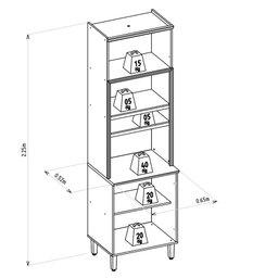 Torre Quente 3 Portas 65cm Selene Linea Brasil - 5
