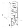 Torre Quente 3 Portas 65cm Selene Linea Brasil - 5