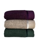 Ver imagem 1 de Kit 3 Toalhas de Banho Premium Grande e Grossa Eleganz Banhão 75x150 Cm 100% Algodão - Purpura - Gri