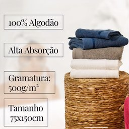 Kit 3 Toalhas de Banho Premium Grande e Grossa Eleganz Banhão 75x150 Cm 100% Algodão - Purpura - Gri - 2