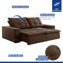 Ver imagem 6 de Sofá 4 Lugares Retrátil e Reclinável Super Pilow 230cm Paris Veludo 