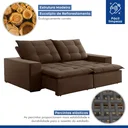 Ver imagem 7 de Sofá 4 Lugares Retrátil e Reclinável Super Pilow 230cm Paris Veludo 