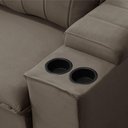 Ver imagem 3 de Sofá Retrátil Reclinável 3 Lugares 205cm Baluart F05 Veludo Castor - Mpozenato