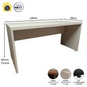 Ver imagem 2 de Escrivaninha Home Office 150cm Tampo 40mm Pés Painel