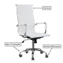 Ver imagem 2 de Cadeira Presidente Charles Eames Esteirinha - Cor Branco - Pollo Móveis - 32875