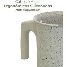 Fervedor Leiteira Antiaderente Cerâmica Ibiza Vanilla 0,9l - Branco - 2