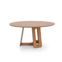Ver imagem 2 de Mesa de Jantar 6 Lugares Redonda Madeira Maciça Cecília Marrom/Jequitibá
