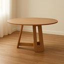 Ver imagem 1 de Mesa de Jantar 6 Lugares Redonda Madeira Maciça Cecília Marrom/Jequitibá