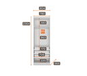 Ver mais imagens de Modulado Completo Casal 6 Portas 6 Gavetas - Rizon-branco - Móveis Novo Horizonte