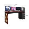 Mesa Gamer Escrivaninha DRX5000 Espresso Móveis - 3