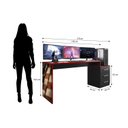 Ver imagem 4 de Mesa Gamer Escrivaninha DRX5000 1780000cm Espresso Móveis Preto Tx E Vermelho