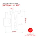 Ver imagem 4 de Suporte Tv - Fixo Universal- 10 a 85 - Slim - Caixa - Px-13
