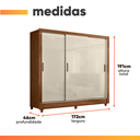 Ver imagem 4 de Guarda Roupas Casal com 3 Portas de Correr 2 Gavetas França Andirá
