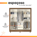 Ver imagem 6 de Guarda Roupas Casal com 3 Portas de Correr 2 Gavetas França Andirá