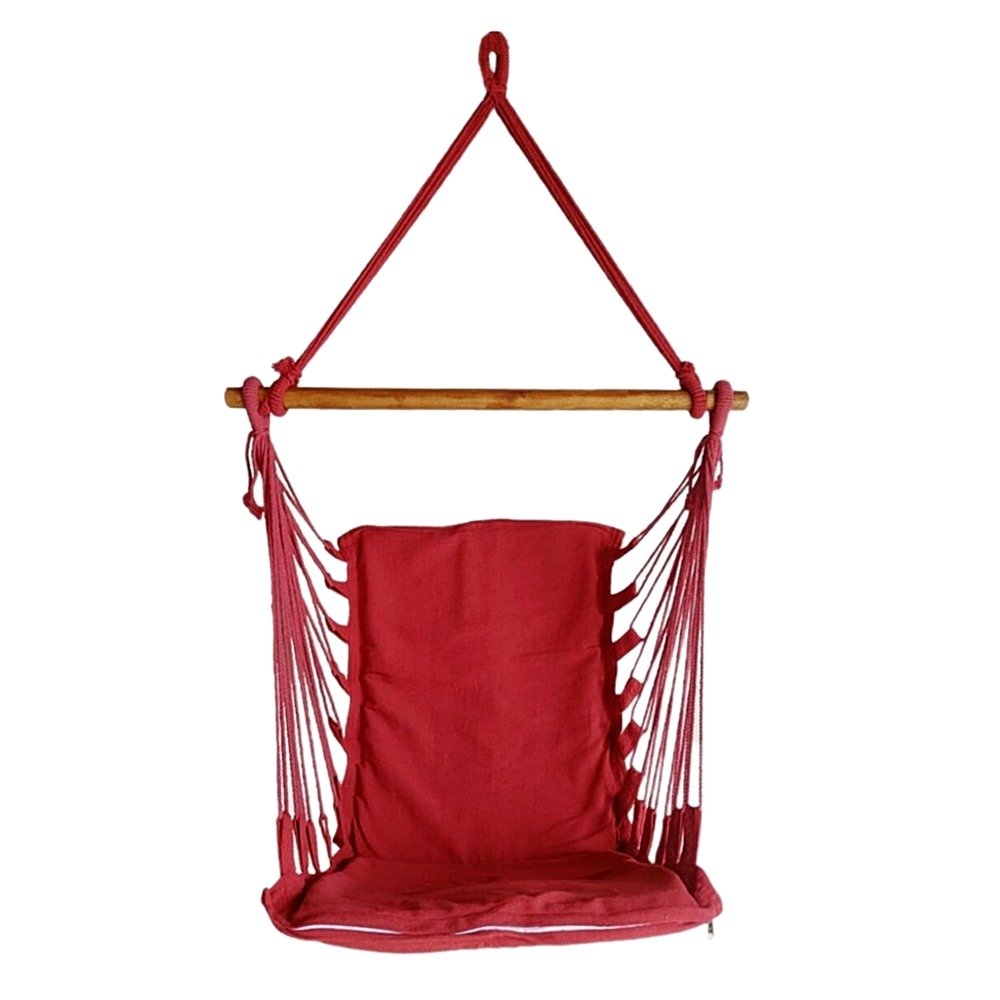 Cadeira de balanço suspensa rede de teto varias cores:Vermelha - 1