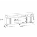 Ver imagem 4 de Rack Bancada de Tv 70 Pol 180cm Briz Off White/cinamomo - Hb Móveis