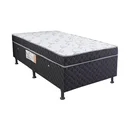 Ver imagem 1 de BOX BASE CONJUGADA ESPUMA DUPLA SOLTEIRO KING POLIESTER (110KG - 0.96X2.03X56):CINZA