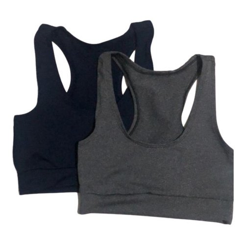 Top academia Feminino Suplex Fitness Treino Cor:Cinza;Tamanho:M - 1