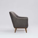 Ver imagem 3 de Poltrona Tecido Linho Base Madeira Paloma