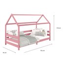 Ver imagem 4 de Cama Montessoriana Madeira Maciça Casa com Estrado Fina Rosa Idimex