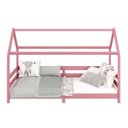 Ver imagem 6 de Cama Montessoriana Madeira Maciça Casa com Estrado Fina Rosa Idimex