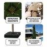 Ombrelone Guarda Sol Premium Alumínio Verde 2,5 X 2,5 C/ Base em 100l - 7
