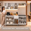Ver imagem 4 de Armário Cozinha Completa Modulada 197cm com Balcão Cooktop Cor:Branco