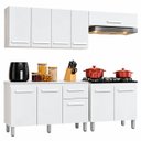 Ver imagem 2 de Armário Cozinha Completa Modulada 197cm com Balcão Cooktop Cor:Branco
