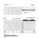 Ver imagem 5 de Armário Cozinha Completa Modulada 197cm com Balcão Cooktop Cor:Branco