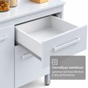 Ver imagem 6 de Armário Cozinha Completa Modulada 197cm com Balcão Cooktop Cor:Branco