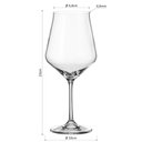 Ver imagem 3 de Bohemia Lida Taça Vinho 23x10x10cm 580ml Cristal Transp 6pç